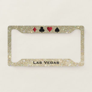 Glitter Las Vegas Licence Plate Frame