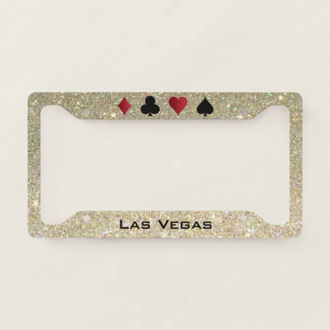 Glitter Las Vegas Licence Plate Frame Zazzle