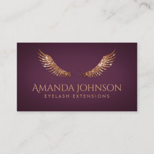 Glitter Lashes Gold Wings Grape Color Card