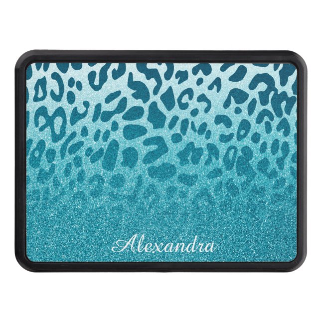 Glitter Leopard Hitch Cover (Front)