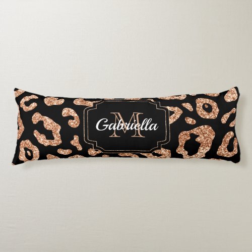 Glitter Leopard Print Body Pillow