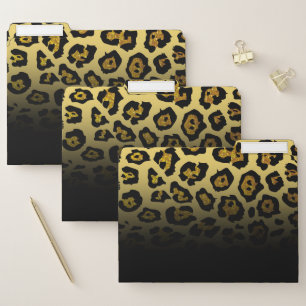 Glitter Leopard Print File Folder