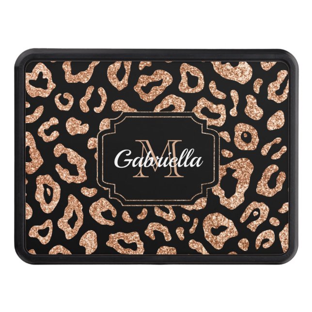 Glitter Leopard Print Hitch Cover (Front)