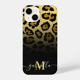 Glitter Leopard Print iPhone 14 Case