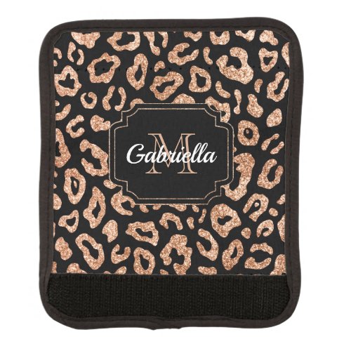 Glitter Leopard Print Luggage Handle Wrap