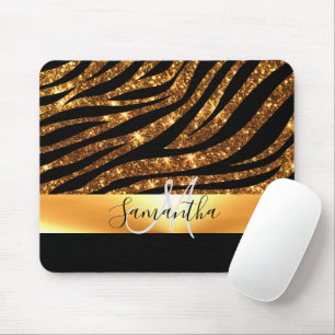 Glitter Leopard Print Mouse Pad