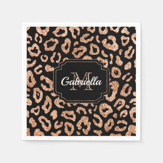 Glitter Leopard Print Napkins