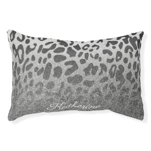 Glitter Leopard Print Pet Bed