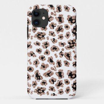 Glitter Leopard Print Phone Case by Opheliafpg at Zazzle