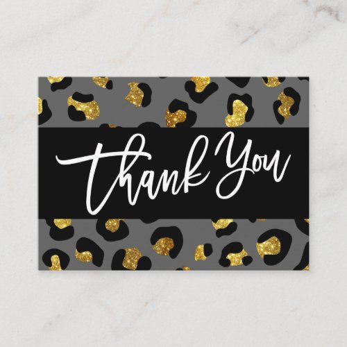 GLITTER LEOPARD PRINT Thank you for your purchase Enclosure Card