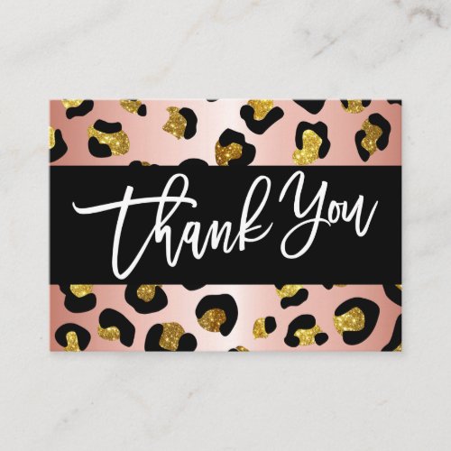 GLITTER LEOPARD PRINT Thank you for your purchase Enclosure Card