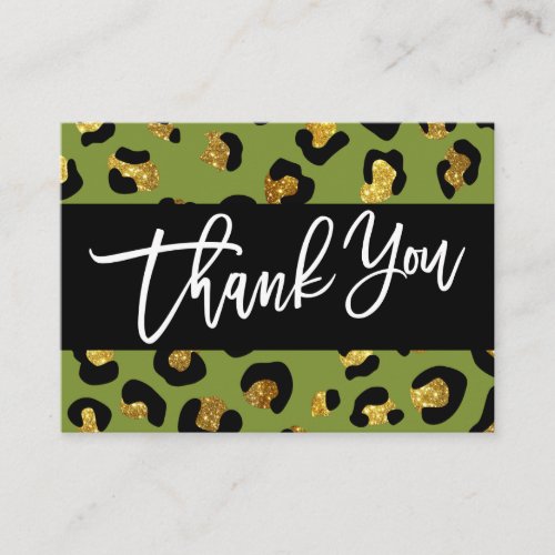 GLITTER LEOPARD PRINT Thank you for your purchase Enclosure Card