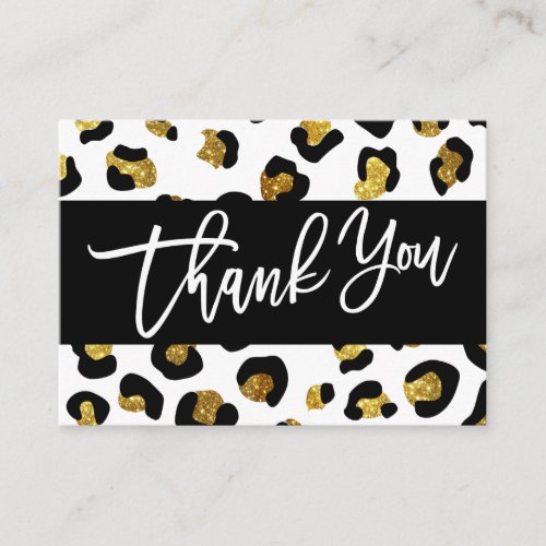 GLITTER LEOPARD PRINT Thank you for your purchase Enclosure Card