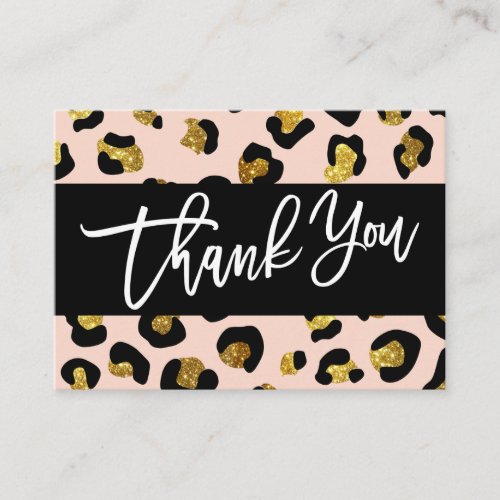 GLITTER LEOPARD PRINT Thank you for your purchase Enclosure Card