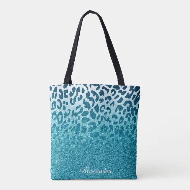 Glitter Leopard Tote Bag (Back)