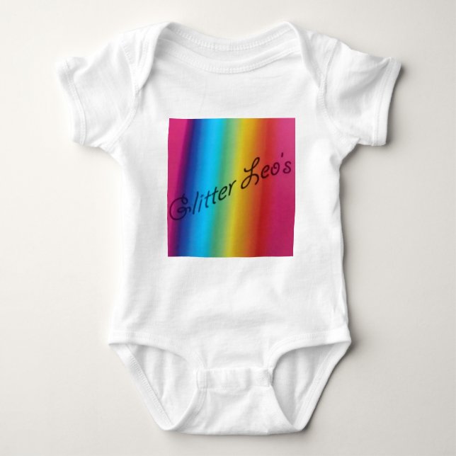 Glitter Leo's Baby Bodysuit (Front)