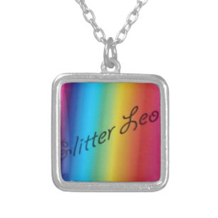 Glitter Leo's Silver Plated Necklace