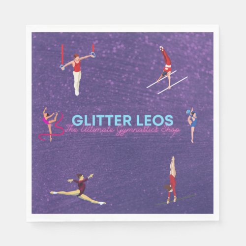 Glitter Leos _ The Ultimate Gymnastics Shop Napkins