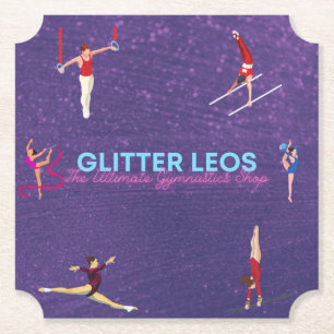 Glitter Leo's - The Ultimate Gymnastics Shop Paper Coaster