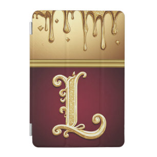 Glitter Letter L Monogram With Dripping Liquid iPad Mini Cover