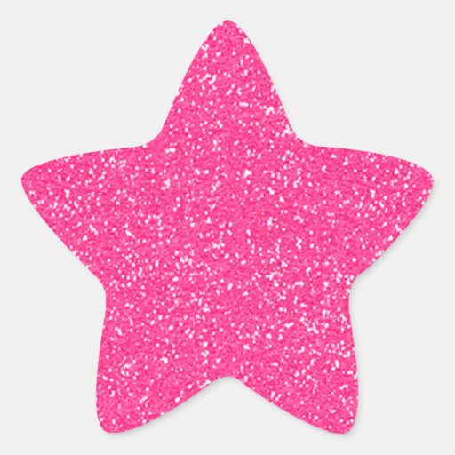 Glitter-licious Bubblegum Pink Star Sticker | Zazzle