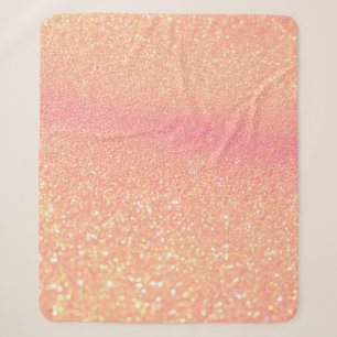 Glitter lights on black background. Out-of-focus Sherpa Blanket