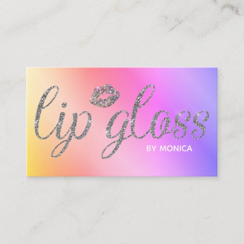 Glitter Lip Gloss Business Card