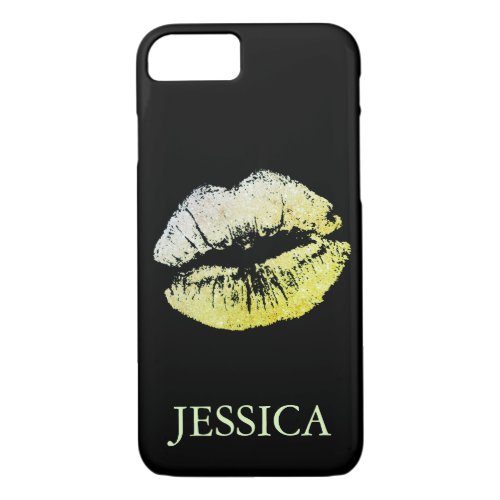 Glitter Lips Girly Pattern iPhone 87 Case