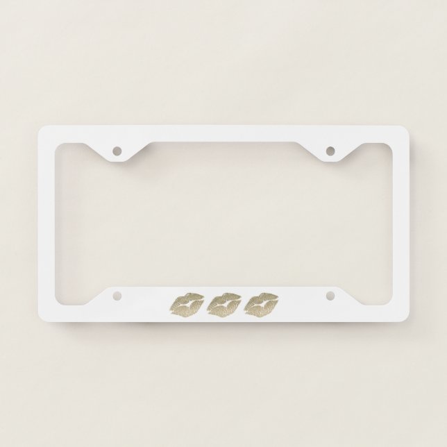 Glitter Lips Licence Plate Frame (Front)