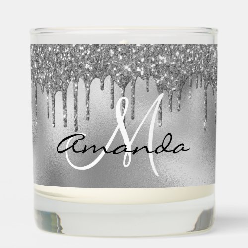 Glitter Look Drips Monogram Rose Gold  Scented Candle