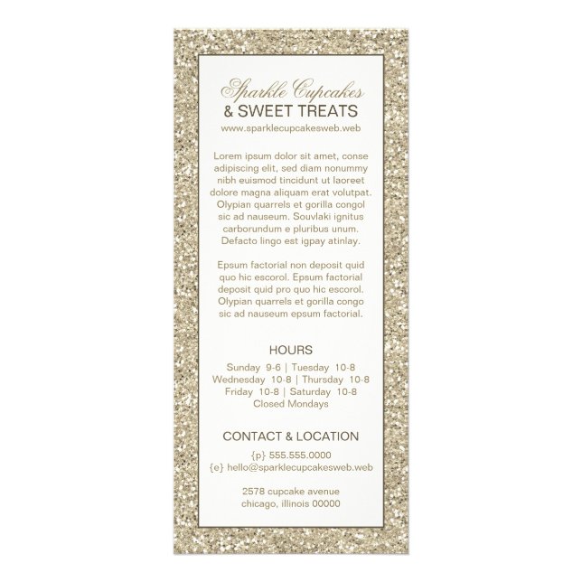 Glitter Look Glamour Rack Card (Front)