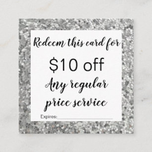Glitter looking Discount coupon card