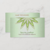 Glitter Lotus Flower Logo Yoga Healing Health Business Card (Front/Back)