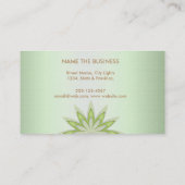 Glitter Lotus Flower Logo Yoga Healing Health Business Card (Back)