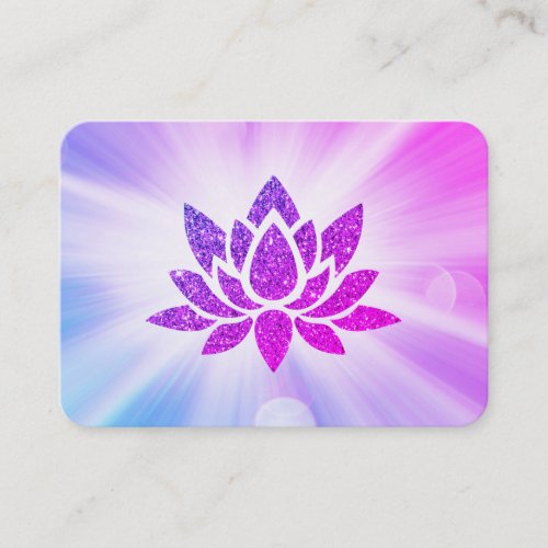  Glitter Lotus Rays Reiki Healing Energy  Business Card