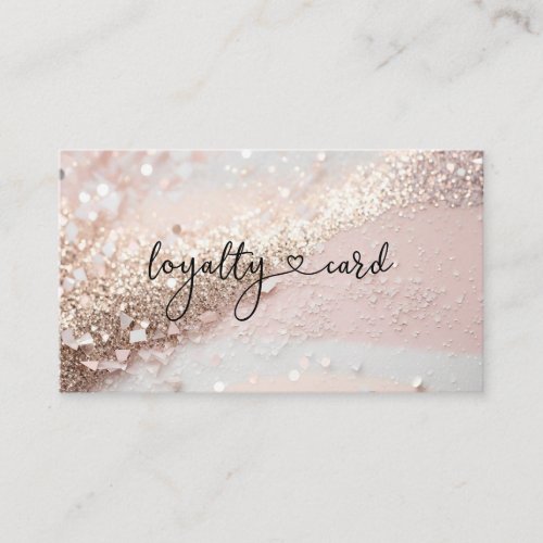 Glitter Loyalty 10 Nails Lashes Beauty  Business Card