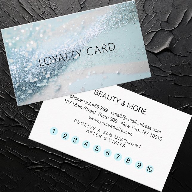 Glitter Loyalty 10 Nails Lashes Beauty Business Card (Creator Uploaded)