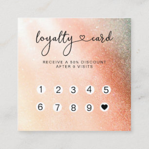 Glitter Loyalty 10 Nails Lashes Business Card