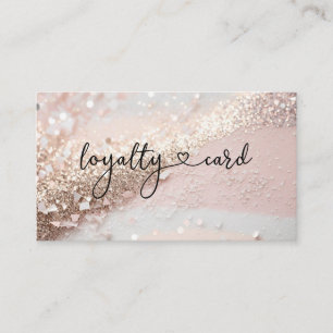 Glitter Loyalty Map 5 Nails Lashes Beauty Business Card