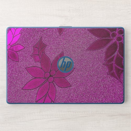 Glitter Magenta FlowerHP Elite x2 1013 G3 HP Laptop Skin