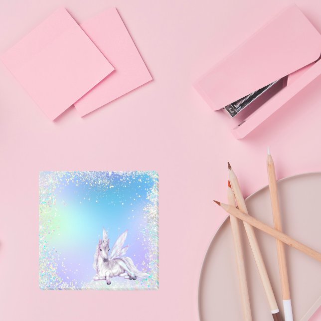 Glitter Magical White Unicorn  Post-it Notes (Creator Uploaded)