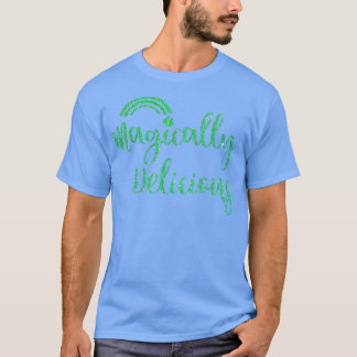 Glitter Magically Delicious Rainbow Shamrock St Pa T-Shirt