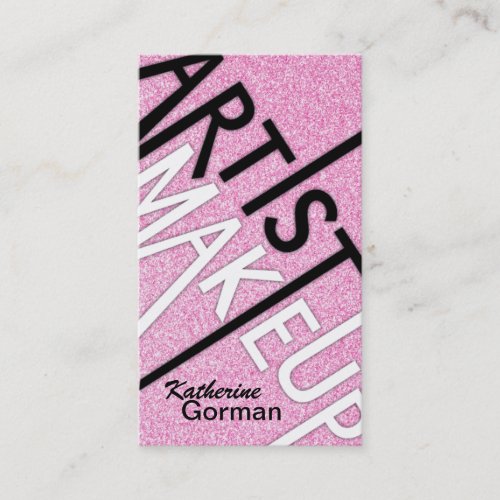 Glitter Makeup Artist Business Cards
