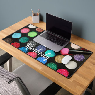 Glitter Makeup Artist Desk Mat