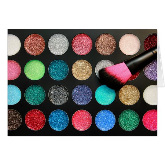 Glitter Makeup Card