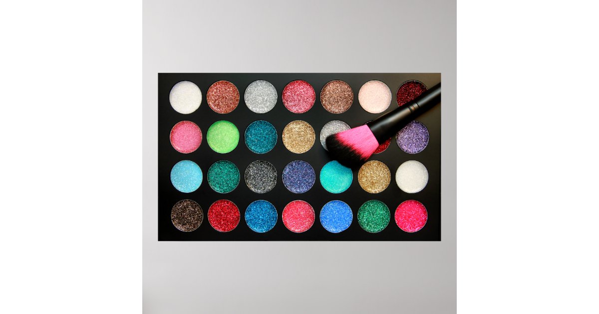 Glitter Makeup Palette Poster Zazzle