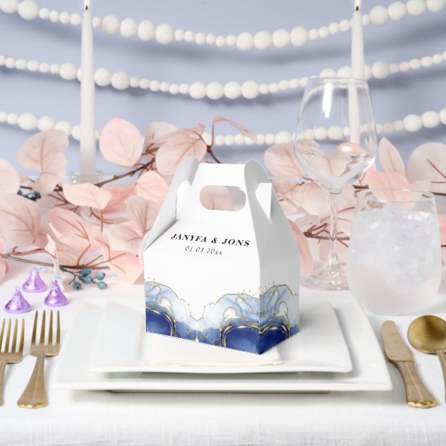 glitter marble  favor boxes (Wedding)