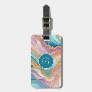 Glitter Marble Luggage Tag