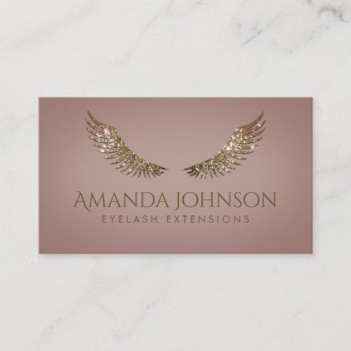 Glitter Mascara Lash Extension Golden Pink Card