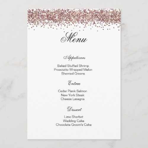 Glitter Menu Card